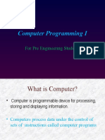 Computer Programming I