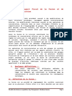 III - Aspect Fiscal de La Fusion Et de L'acquisition