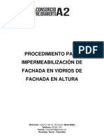 Procedimiento para Impermeabilización de Fachada en Vidrios de Fachada en Altura