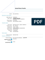 International Transfer Slip - Duty Fee