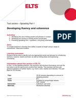 Developing Fluency and Coherence: Test Section - Speaking Part 1