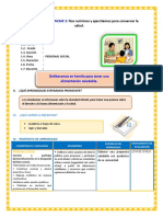 DIA 2 SESION de APRENDIZAJE Deliberamos en Familia para Tener Una Alimentación Saludable.