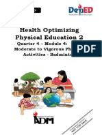 Edited Hope2 - q2 - MODULE 4 Moderate To Vigorous Physical Actvities - Badminton