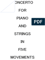 Concerto For Piano and Strings in Five Movements