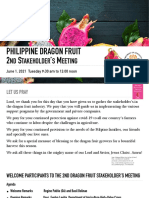 Philippine Dragon Fruit 2 S ' M: ND Takeholder S Eeting