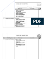 Check-List - Auditoria Qualidade Meio Ambiente e Seguran - A