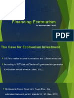 Financing Ecotourism: By: Roxanne Isabelle T. Barol