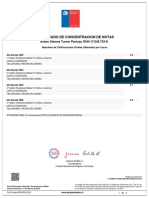 Certificado de Concentracion de Notas: Aileen Ximena Turner Pantoja, RUN 17.046.723-K