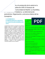 TEMA 1 El Derecho A La Protección de La Salud en La Constitución Española de 1978