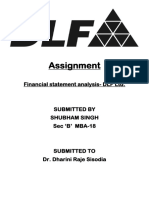 Assignment: Financial Statement analysis-DLF LTD