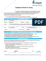 Declaration For Study Residence Permit - REGULAR 2021-2022-2