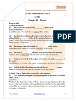 NCERT Solutions For Class 9 Maths Chapter 10 - Circles