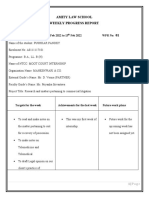 Amity Law School Weekly Progress Report 01