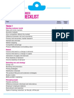 Revision Checklist: Edexcel A-Level Business