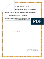 Design of Pressure Vessel by Amanuel Minale .Wolkite University