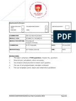 Inorganic Chemistry 2 Main Exam (3) and Memo