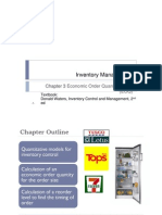 IM 322 Inventory Management: Chapter 3 Economic Order Quantity Model (EOQ)