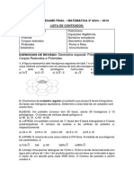 Matematica 3 Serie Isabel Lista Conteudos e Exercicios Exame Final 23abc 2019