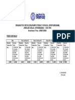 Bharatiya Vidya Bhavan'S Public School (Vidyashram) Jubilee Hills, Hyderabad - 500 096 Academic Year-2020-2021 Fees Details