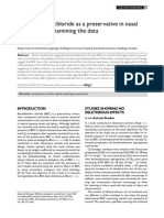 Benzalkonium Chloride As A Preservative in Nasal Solutions: Re-Examining The Data