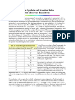 Term Symbols and Selection Rules