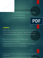 Lecture#1: Plant Cell and Tissue Culture