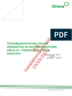 Troubleshooting Door Operator in Modernizations Arca Iii - Fermator V3F4 & VF4/VF4+