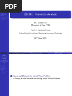 ES-341: Numerical Analysis: Dr. Mazhar Ali Mehboob Ul Haq (TA)