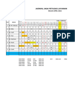 Jadwal Jaga Petugas Layanan 24 Jam: Bulan April 2022