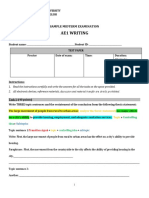 AE1 Writing - Sample Midterm Test Paper