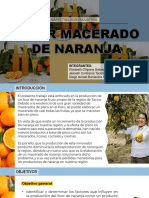 PRIMER TRABAJO - EL PRODUCTO Licor Macerado de Naranja