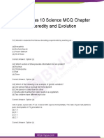 CBSE Class 10 Science MCQ Chapter 9 Heredity and Evolution