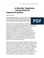 Garcia Canclini, Nestor - Gramsci Con Bourdieu. Hegemonía, Consumo y Nuevas Formas de Organizacion Popular