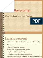 Liberty Collage: Conduct/Facilitate User Training