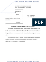 CREW v. DHS (Secret Service) : Regarding Refusal To Process FOIA Requests For Stephen Payne WH Visits: 11/24/2008 - DHS Motion For Summary Judgement