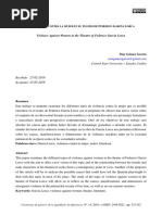 La Violencia Contra La Mujer en El Teatro de Feder