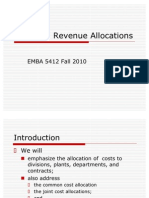 EMBA 5412 Cost and Revenue Allocation