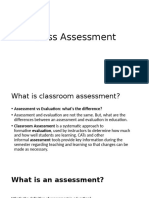 Class Assessment & Evaluation