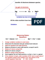 Redox Reactions - Transfer of Electrons Between Species