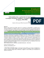 TAJAM Y YAFFE (2007) Industrialización y Sustitición de Importaciones en Tiempos Del Primer Batllismo y La Primera Guerra Mundial