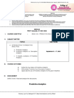 1 Bana 103 Predictive Analytics Edison L. Manalo Module