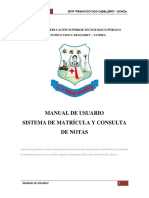 Manual Del Sistema de Notas