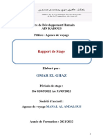 Rapport de Stage Agence de Voyage (Management Touristique) OMAR EL GHAZ