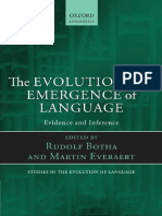 2013 The Evolutionary Emergence of Language. Evidence and Inference (Rudolf Botha, Martin Everaert (Eds.) )