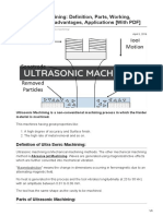 Ultrasonic Machining Definition Parts Working Advantages Disadvantages Applications With PDF