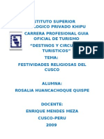 Festividades Religiosas Del Cusco