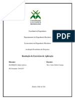 Aval. Econ. de Projecto - Exercicios de Aplicacao - Manhique, Djidji. A.