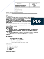 Plan de Mejoramiento de Matematicas y Estadistica Grado Tercero.