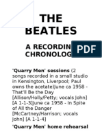 Beatles Recording Chronology