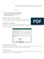 Top 50 Excel Short Answer Questions